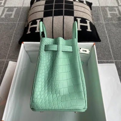 BIRKIN 30 MATTE MISSISSIPPIENSIS ALLIGATOR LEATHER VERT D'EAU WITH PALLADIUM HARDWARE (PHW) - 4