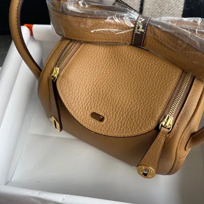 MINI LINDY 20 CLEMENCE LEATHER CHAI WITH GOLD HARDWARE (GHW) - 5