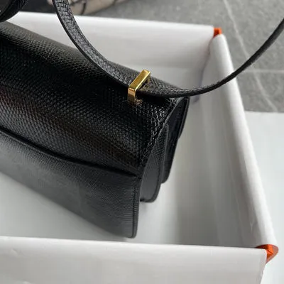CONSTANCE 18 (MINI) LIZARD LEATHER NOIR (BLACK) WITH GOLD HARDWARE (GHW) - 7