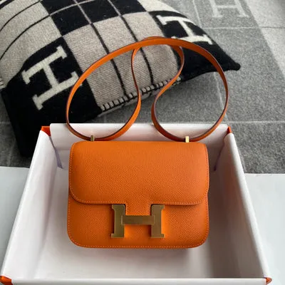 CONSTANCE 18 (MINI) EPSOM LEATHER ORANGE WITH GOLD HARDWARE (GHW) - 1