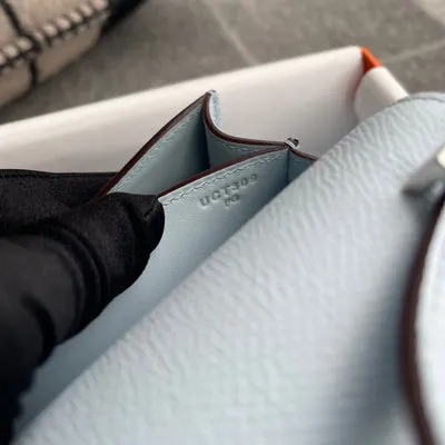 CONSTANCE 18 (MINI) EPSOM LEATHER BLEU BRUME WITH PALLADIUM HARDWARE (PHW) - 5