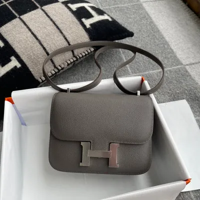 CONSTANCE 18 (MINI) EPSOM LEATHER ETAIN WITH PALLADIUM HARDWARE (PHW) - 3