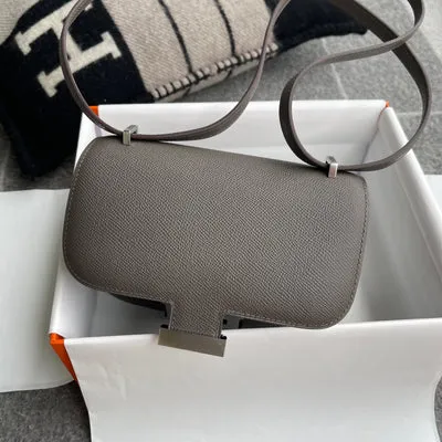CONSTANCE 18 (MINI) EPSOM LEATHER ETAIN WITH PALLADIUM HARDWARE (PHW) - 4