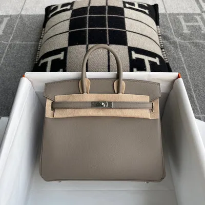 BIRKIN 25 EPSOM LEATHER GRIS ASPHALTE WITH PALLADIUM HARDWARE (PHW) - 1