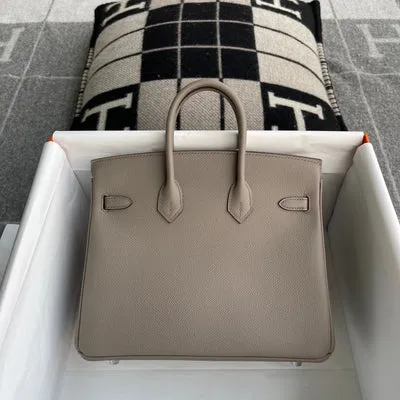 BIRKIN 25 EPSOM LEATHER GRIS ASPHALTE WITH PALLADIUM HARDWARE (PHW) - 3