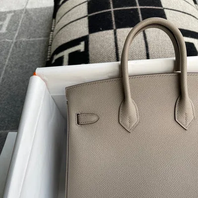 BIRKIN 25 EPSOM LEATHER GRIS ASPHALTE WITH PALLADIUM HARDWARE (PHW) - 6