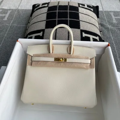 BIRKIN 25 EPSOM LEATHER CRAIE WITH GOLD HARDWARE (GHW) - 2