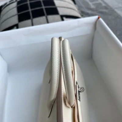 BIRKIN 25 EPSOM LEATHER CRAIE WITH PALLADIUM HARDWARE (PHW) - 4