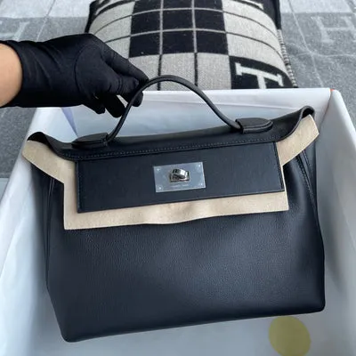 24/24 (29) TOGO & SWIFT LEATHER NOIR (BLACK) WITH PALLADIUM HARDWARE (PHW) - 1