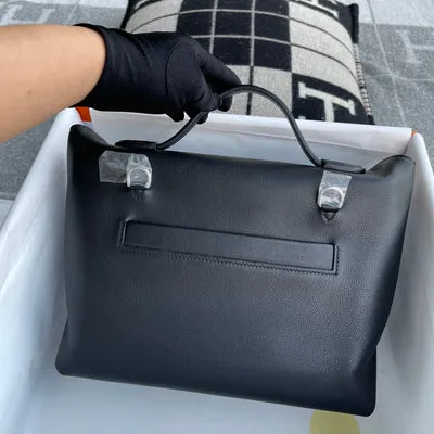 24/24 (29) TOGO & SWIFT LEATHER NOIR (BLACK) WITH PALLADIUM HARDWARE (PHW) - 3