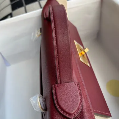 24/24 (29) TOGO & SWIFT LEATHER ROUGE H & BORDEAUX WITH GOLD HARDWARE (GHW) - 4