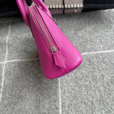 MINI BOLIDE CHEVRE LEATHER ROSE POURPRE WITH PALLADIUM HARDWARE (PHW) - 3