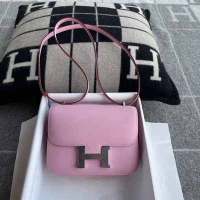 CONSTANCE 18 (MINI) EPSOM LEATHER MAUVE SYLVESTRE WITH PALLADIUM HARDWARE (PHW) - 1