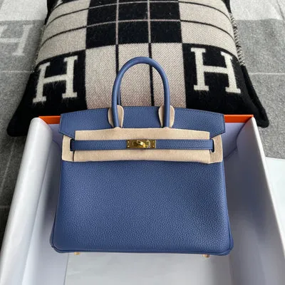 BIRKIN 25 TOGO LEATHER BLUE BRIGHTON WITH GOLD HARDWARE (GHW) - 1