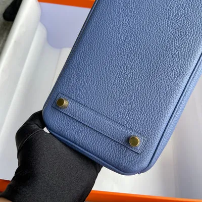 BIRKIN 25 TOGO LEATHER BLUE BRIGHTON WITH GOLD HARDWARE (GHW) - 8