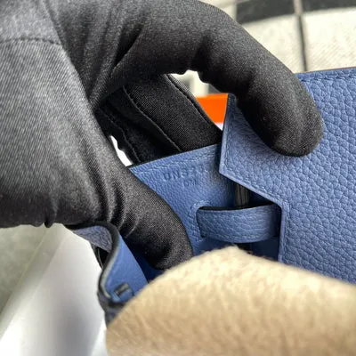 BIRKIN 25 TOGO LEATHER BLUE BRIGHTON WITH GOLD HARDWARE (GHW) - 4