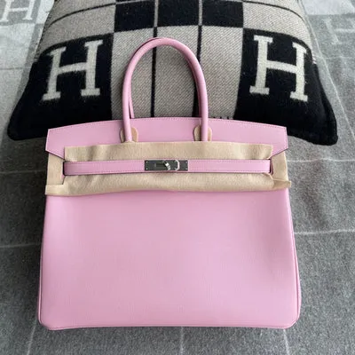 BIRKIN 35 EPSOM LEATHER MAUVE SYLVESTRE WITH PALLADIUM HARDWARE (PHW)
