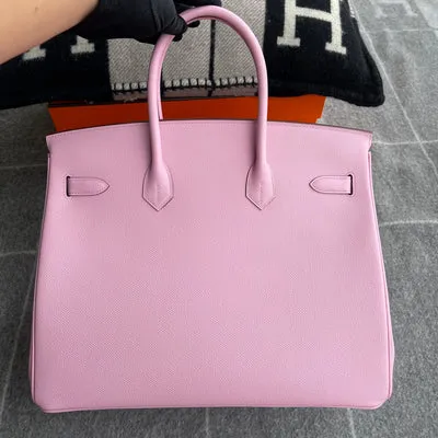 BIRKIN 35 EPSOM LEATHER MAUVE SYLVESTRE WITH PALLADIUM HARDWARE (PHW)