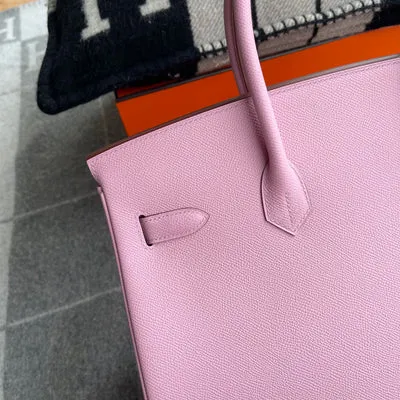 BIRKIN 35 EPSOM LEATHER MAUVE SYLVESTRE WITH PALLADIUM HARDWARE (PHW) - 7