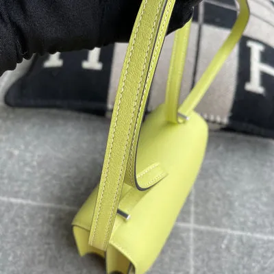 CONSTANCE 18 (MINI) CHEVRE LEATHER JAUNE BOURGEON WITH PALLADIUM HARDWARE (PHW) - 6