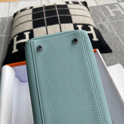 KELLY 28 TOGO LEATHER BLEU CIEL WITH PALLADIUM HARDWARE (PHW) - 8