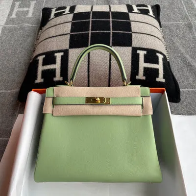 KELLY 28 TOGO LEATHER VERT CRIQUET WITH GOLD HARDWARE (GHW) - 1