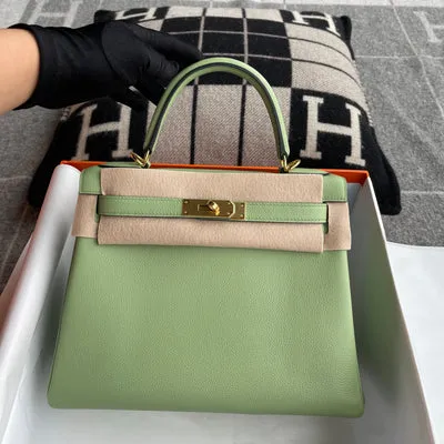 KELLY 28 TOGO LEATHER VERT CRIQUET WITH GOLD HARDWARE (GHW) - 2