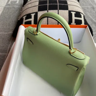 KELLY 28 TOGO LEATHER VERT CRIQUET WITH GOLD HARDWARE (GHW) - 3