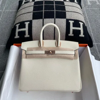BIRKIN 25 EPSOM LEATHER NATA WITH ROSE GOLD HARDWARE (RGHW) - 1