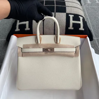 BIRKIN 25 EPSOM LEATHER NATA WITH ROSE GOLD HARDWARE (RGHW) - 2