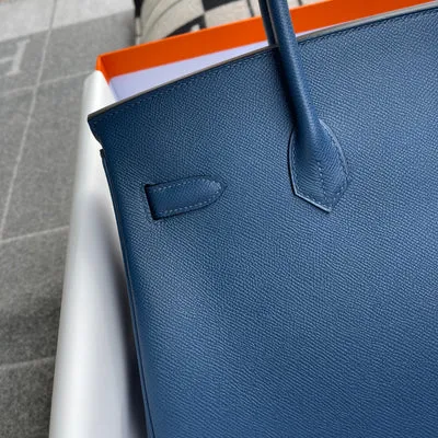 BIRKIN 35 EPSOM LEATHER BLUE DEEP WITH GOLD HARDWARE (GHW) - 5