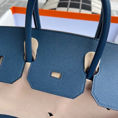 BIRKIN 35 EPSOM LEATHER BLUE DEEP WITH GOLD HARDWARE (GHW) - 8