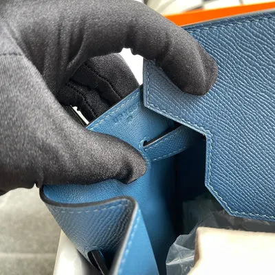 BIRKIN 35 EPSOM LEATHER BLUE DEEP WITH GOLD HARDWARE (GHW) - 4