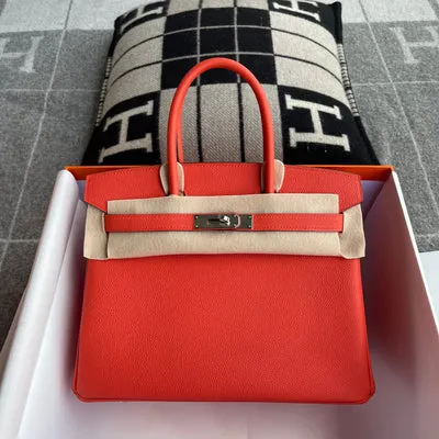 BIRKIN 30 TOGO LEATHER ROUGE DE COEUR WITH PALLADIUM HARDWARE (PHW) - 1