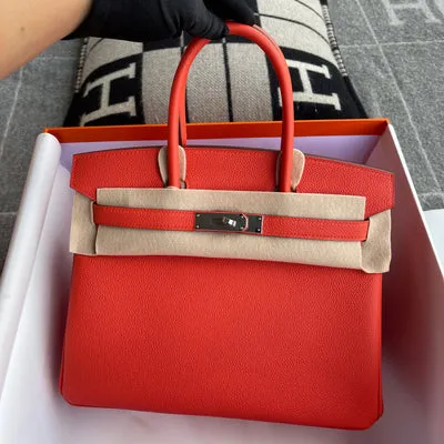 BIRKIN 30 TOGO LEATHER ROUGE DE COEUR WITH PALLADIUM HARDWARE (PHW) - 2
