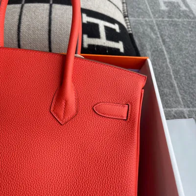 BIRKIN 30 TOGO LEATHER ROUGE DE COEUR WITH PALLADIUM HARDWARE (PHW) - 7