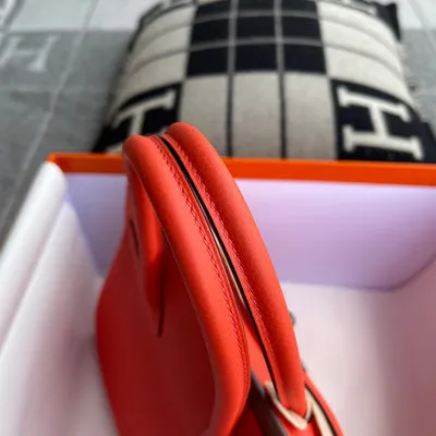 BIRKIN 30 TOGO LEATHER ROUGE DE COEUR WITH PALLADIUM HARDWARE (PHW) - 8