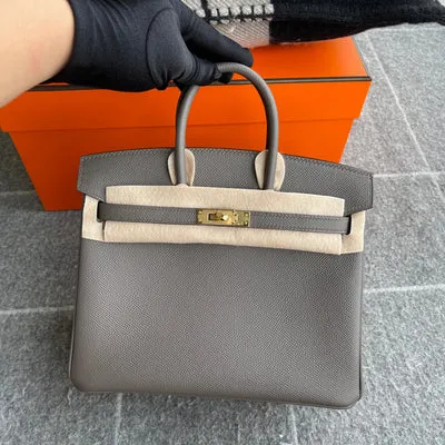 BIRKIN 25 EPSOM LEATHER GRIS ASPHALTE WITH GOLD HARDWARE (GHW) - 1