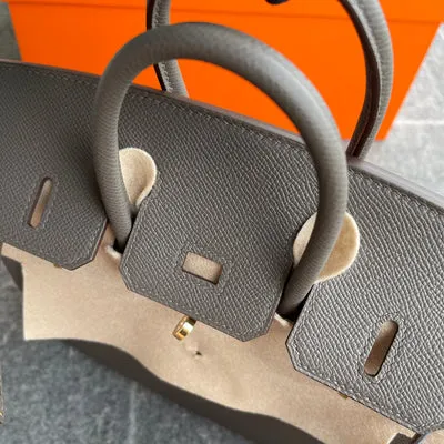 BIRKIN 25 EPSOM LEATHER GRIS ASPHALTE WITH GOLD HARDWARE (GHW) - 6