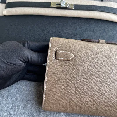 KELLY CUT EPSOM LEATHER ETOUPE WITH GOLD HARDWARE (GHW) - 7