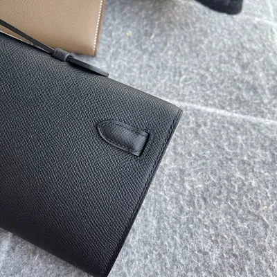 KELLY CUT EPSOM LEATHER NOIR (BLACK) WITH PALLADIUM HARDWARE (PHW) - 7