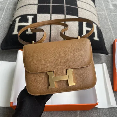 CONSTANCE 18 (MINI) EPSOM LEATHER SESAME WITH GOLD HARDWARE (GHW) - 3
