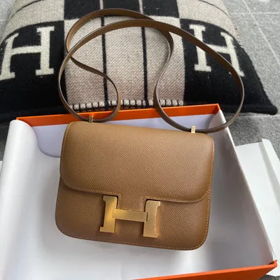 CONSTANCE 18 (MINI) EPSOM LEATHER SESAME WITH GOLD HARDWARE (GHW) - 1