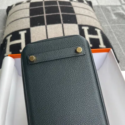 BIRKIN 25 TOUCH MATTE MISSISSIPPIENSIS ALLIGATOR LEATHER & TOGO LEATHER VERT CYPRES WITH GOLD HARDWARE (GHW) - 8
