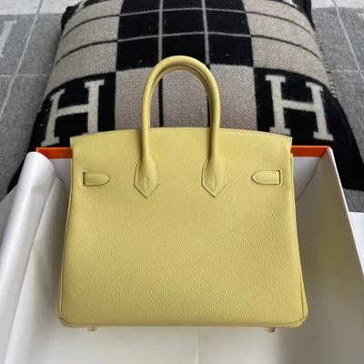 BIRKIN 25 TOGO LEATHER JAUNE POUSSIN WITH GOLD HARDWARE (GHW) - 3