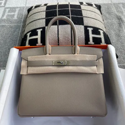 BIRKIN 30 TOGO LEATHER GRIS TOURTERELLE WITH PALLADIUM HARDWARE (PHW) - 1