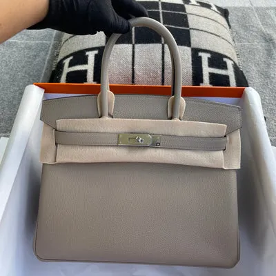 BIRKIN 30 TOGO LEATHER GRIS TOURTERELLE WITH PALLADIUM HARDWARE (PHW) - 2