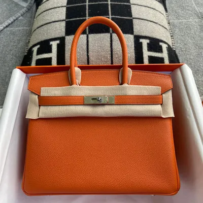 BIRKIN 30 TOGO LEATHER ORANGE WITH PALLADIUM HARDWARE (PHW) - 1