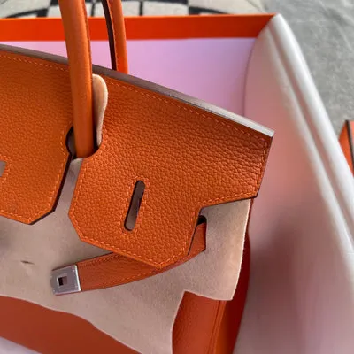 BIRKIN 30 TOGO LEATHER ORANGE WITH PALLADIUM HARDWARE (PHW) - 6