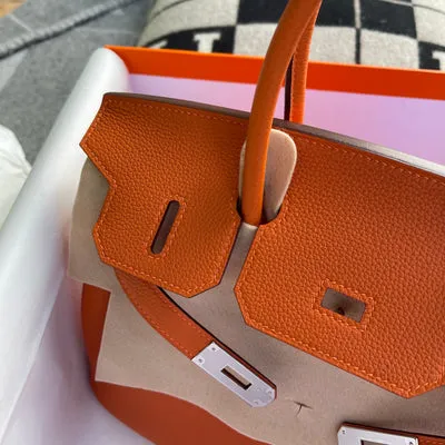 BIRKIN 30 TOGO LEATHER ORANGE WITH PALLADIUM HARDWARE (PHW) - 5